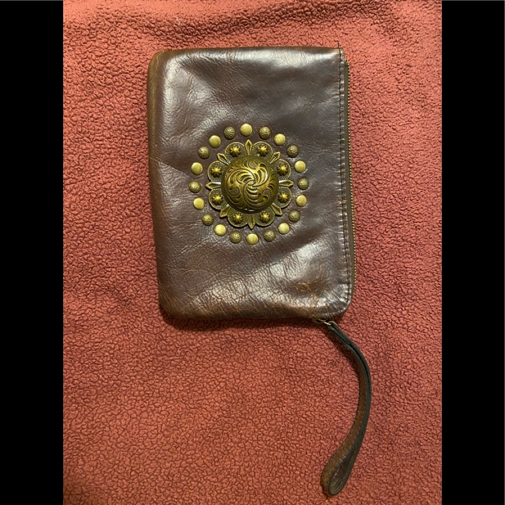 Patricia Nash Medallion clutch good used condition